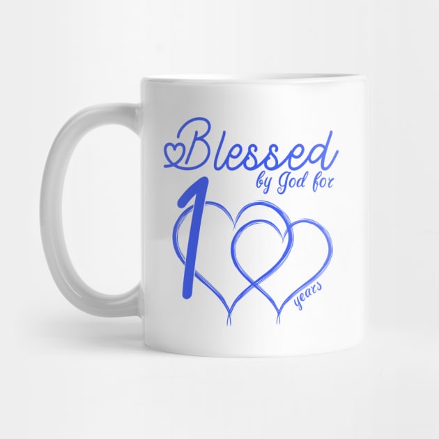 Blessed by god for 100 years old Birthday Gifts for grandfather by BijStore